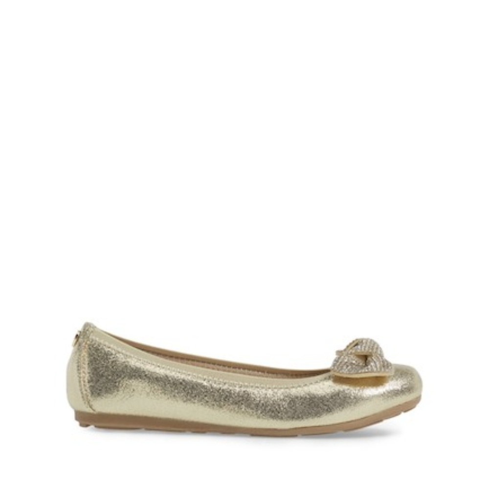 Stuart Weitzman Fannie Glitz Ballet Flat Champagne - Picture 5 of 10